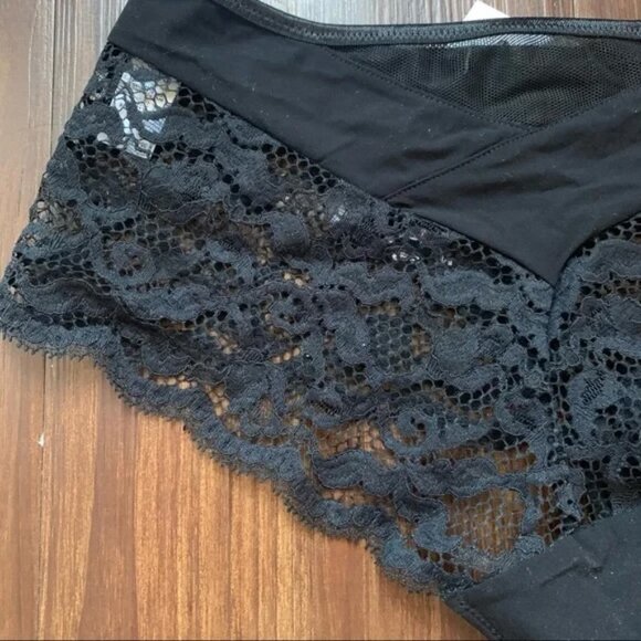 Black Sheer Lace Hipster Panty NWT - Size Small - Lou Paris - Picture 5 of 7